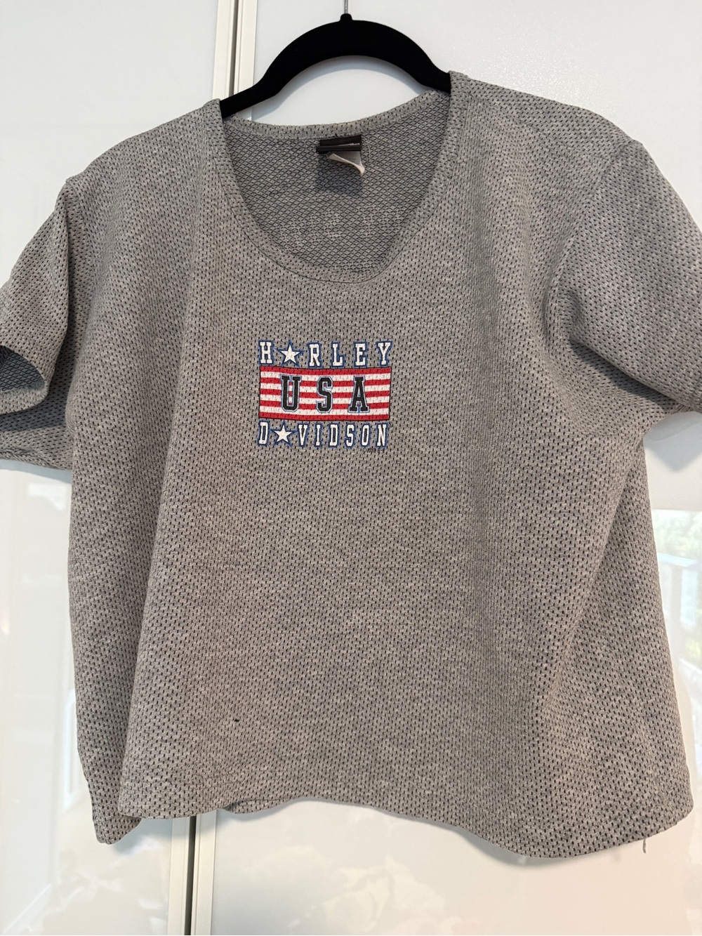 Harley-Davidson Gray shirt with USA Flag Logo